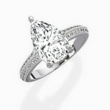 Two Petals Pave Vintage Engagement Ring