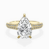 Two Petals Pave Vintage Engagement Ring
