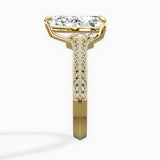 Two Petals Pave Vintage Engagement Ring
