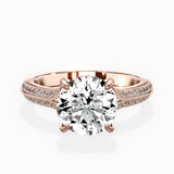 Two Petals Pave Vintage Engagement Ring