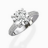 Two Petals Pave Vintage Engagement Ring