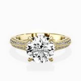 Two Petals Pave Vintage Engagement Ring