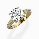 Two Petals Pave Vintage Engagement Ring