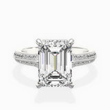 Two Petals Pave Vintage Engagement Ring
