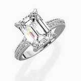 Two Petals Pave Vintage Engagement Ring