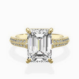 Two Petals Pave Vintage Engagement Ring