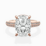 Two Petals Pave Vintage Engagement Ring