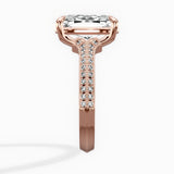 Two Petals Pave Vintage Engagement Ring