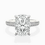 Two Petals Pave Vintage Engagement Ring