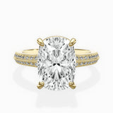 Two Petals Pave Vintage Engagement Ring