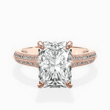 Two Petals Pave Vintage Engagement Ring