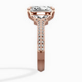 Two Petals Pave Vintage Engagement Ring