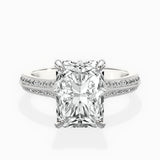 Two Petals Pave Vintage Engagement Ring
