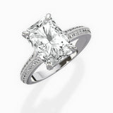 Two Petals Pave Vintage Engagement Ring