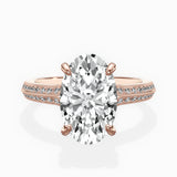 Two Petals Pave Vintage Engagement Ring