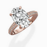 Two Petals Pave Vintage Engagement Ring