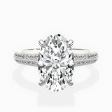 Two Petals Pave Vintage Engagement Ring