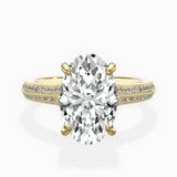 Two Petals Pave Vintage Engagement Ring