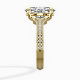 Two Petals Pave Vintage Engagement Ring