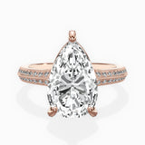Two Petals Pave Vintage Engagement Ring