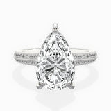 Two Petals Pave Vintage Engagement Ring