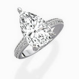 Two Petals Pave Vintage Engagement Ring