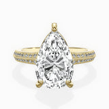 Two Petals Pave Vintage Engagement Ring