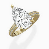 Two Petals Pave Vintage Engagement Ring