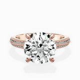 Two Petals Pave Vintage Engagement Ring