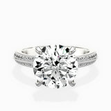 Two Petals Pave Vintage Engagement Ring