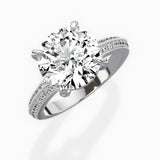 Two Petals Pave Vintage Engagement Ring