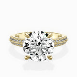 Two Petals Pave Vintage Engagement Ring