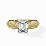 Vintage Scrollwork Solitaire Ring Engagement Ring