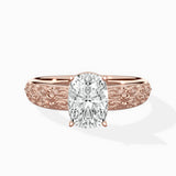 Vintage Scrollwork Solitaire Ring Engagement Ring