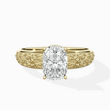 Vintage Scrollwork Solitaire Ring Engagement Ring