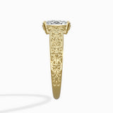 Vintage Scrollwork Solitaire Ring Engagement Ring