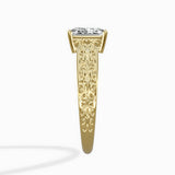 Vintage Scrollwork Solitaire Ring Engagement Ring