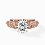 Vintage Scrollwork Solitaire Ring Engagement Ring