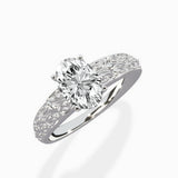 Vintage Scrollwork Solitaire Ring Engagement Ring