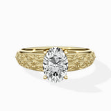 Vintage Scrollwork Solitaire Ring Engagement Ring