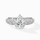 Vintage Scrollwork Solitaire Ring Engagement Ring