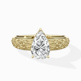 Vintage Scrollwork Solitaire Ring Engagement Ring