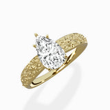 Vintage Scrollwork Solitaire Ring Engagement Ring