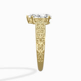 Vintage Scrollwork Solitaire Ring Engagement Ring