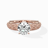 Vintage Scrollwork Solitaire Ring Engagement Ring