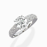 Vintage Scrollwork Solitaire Ring Engagement Ring