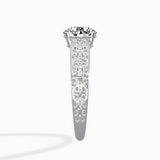 Vintage Scrollwork Solitaire Ring Engagement Ring