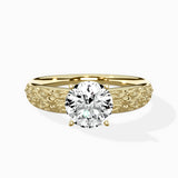 Vintage Scrollwork Solitaire Ring Engagement Ring