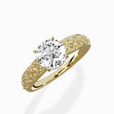 Vintage Scrollwork Solitaire Ring Engagement Ring
