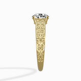 Vintage Scrollwork Solitaire Ring Engagement Ring